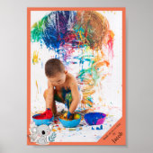 Personalisiertes Kinderwerk Poster (Vorne)