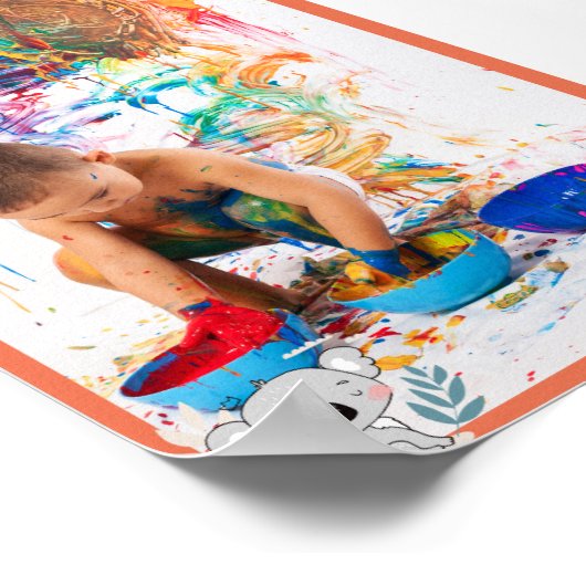 Personalisiertes Kinderwerk Poster (Ecke)