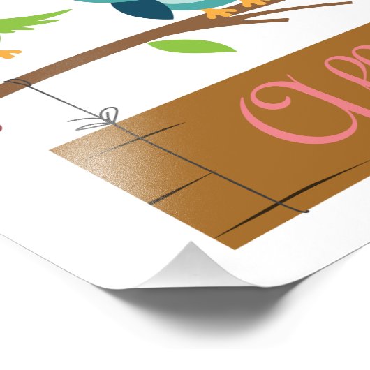 Personalisiertes Kinderzeichen Fotodruck (Ecke)