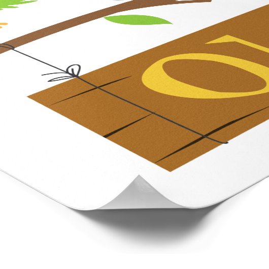 Personalisiertes Kinderzeichen Poster (Ecke)