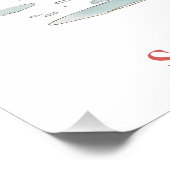 Personalisiertes Kinderzimmer Art - Capybara & Red Poster (Ecke)