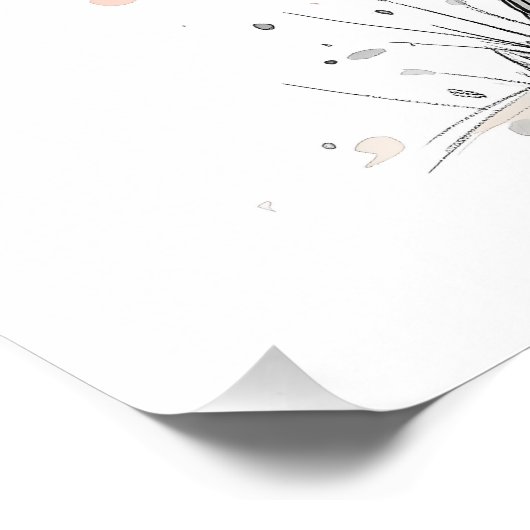 Personalisiertes Kinderzimmer Art - Tiger Cub & Re Poster (Ecke)