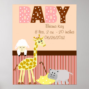 Personalisiertes Kinderzimmer gestopfte Tiere New Poster