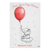 Personalisiertes Kinderzimmer Kunst - Elefant an d Poster (Vorderseite)