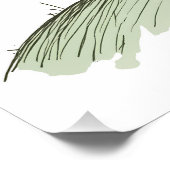 Personalisiertes Kinderzimmer Kunst - Katze mit Ro Poster (Ecke)