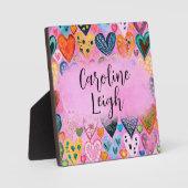 Personalisiertes Kinderzimmer mit leuchtenden Farb Fotoplatte (Vorderseite)