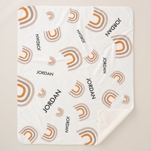Personalisiertes Kinderzimmer Moderne Rainbow baby Sherpadecke (Vorderseite)