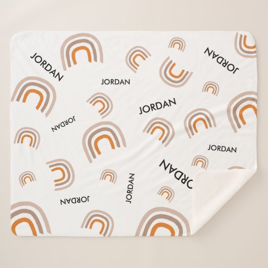 Personalisiertes Kinderzimmer Moderne Rainbow baby Sherpadecke (Vorderseite (Horizontal))