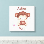 Personalisiertes Kinderzimmer oder Spielzimmer | A Leinwanddruck (Insitu (Holzboden))