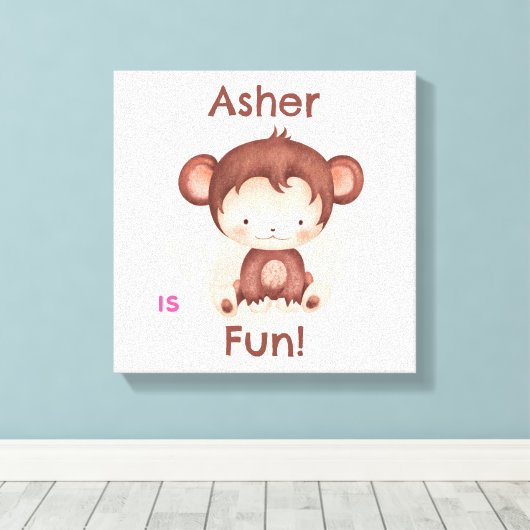 Personalisiertes Kinderzimmer oder Spielzimmer | A Leinwanddruck (Insitu (Holzboden))