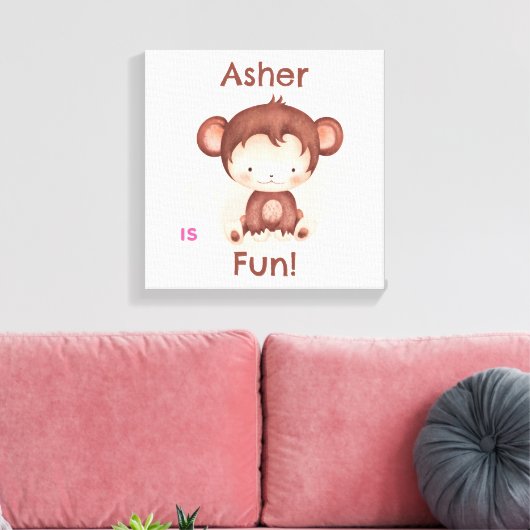 Personalisiertes Kinderzimmer oder Spielzimmer | A Leinwanddruck (Insitu (Wohnzimmer))