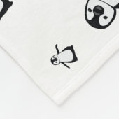 Personalisiertes Kinderzimmer Schwarzweißpinguin Fleecedecke (Ecke)