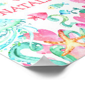 Personalisiertes Kinderzimmer unter dem Meer druck Poster (Ecke)