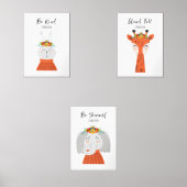 Personalisiertes Kinderzimmer von Boho Animals Bilderwand Sets (Vorderseite)