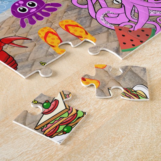 Personalisiertes Kind's Albern Pool Party Puzzle (Seite)