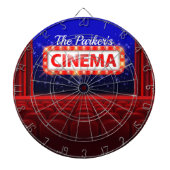 Personalisiertes Kino Kino Familienzimmer Dartscheibe (vorne)