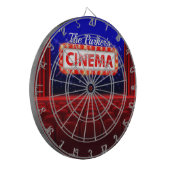 Personalisiertes Kino Kino Familienzimmer Dartscheibe (Vorderseite Links)