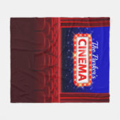 Personalisiertes Kino Kino Familienzimmer Fleecedecke (Vorderseite (Horizontal))