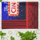 Personalisiertes Kino Kino Familienzimmer Geschirrtuch (Gefaltet)