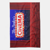 Personalisiertes Kino Kino Familienzimmer Geschirrtuch (Vertikal)