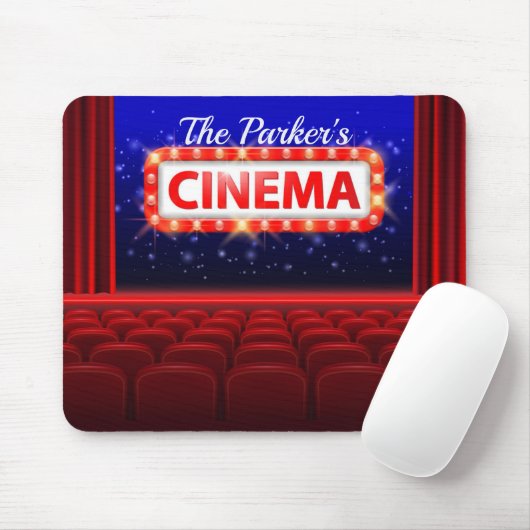 Personalisiertes Kino Kino Familienzimmer Mousepad (Mit Mouse)