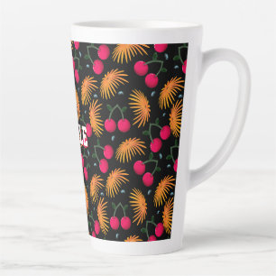 Personalisiertes Kirsch-Blumenmuster-Geschenk Milchtasse