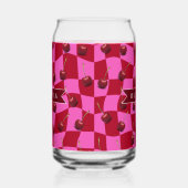 Personalisiertes Kirsch-Gingham Retro Individuelle Dosenglas (Links)