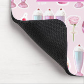 Personalisiertes Kirsch-Gingham Retro Individuelle Mousepad (Ecke)