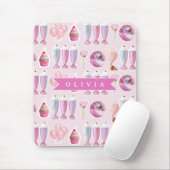 Personalisiertes Kirsch-Gingham Retro Individuelle Mousepad (Mit Mouse)