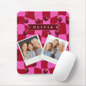 Personalisiertes Kirsch-Gingham Retro Individuelle Mousepad (Mit Mouse)