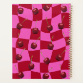 Personalisiertes Kirsch-Gingham Retro Individuelle Planer (Rückseite)