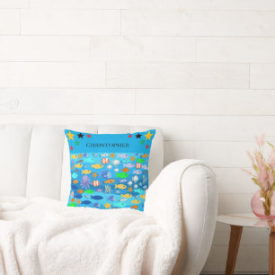 Personalisiertes Kissen - Fischdesign - Geschenkid