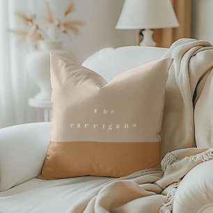 Personalisiertes Kissen mit Blush-Farbblock