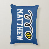 Personalisiertes Kissen mit niedlichem Tennisball (Rückseite(Vertikal))