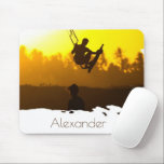 Personalisiertes Kitesurfen bei Sunset Tropical Mousepad<br><div class="desc">Ein beeindruckendes Bild von Fotografi Pro (alle Rechte vorbehalten) in Brasilien. Fügen Sie unten Ihren Namen hinzu, um ein einzigartiges Aussehen für Ihr Büro oder Ihren Zuhause-Arbeitsplatz zu schaffen. Wenn Sie Liebe Kitesurfen dieser Silhouette Bild von zwei Menschen, ist ein toller Blick . Egal ob Sie an jedem Wochenende Kite-Boarding...</div>