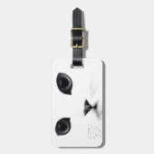 Personalisiertes Kitty-Katzen-Gesicht Gepäckanhänger (Vorderseite vertikal)