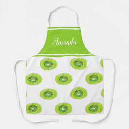 Personalisiertes Kiwi-Muster in Aquarellfarbe Schürze