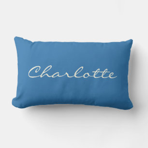 Personalisiertes Klassisch Blaues Schriftname Mini Lendenkissen