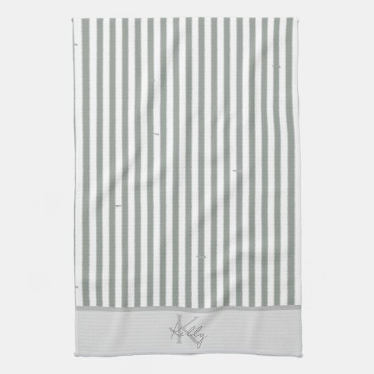 Personalisiertes klassisches Gepäckstück Gestrippt Geschirrtuch (Vertikal)