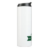 Personalisiertes klassisches grünes Golf-Monogramm Thermosbecher (Nach links gedreht)