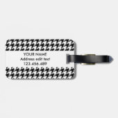 Personalisiertes klassisches Hahnentrittmuster-Mus Gepäckanhänger (Rückseite horizontal)