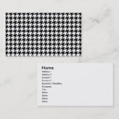 Personalisiertes klassisches Hahnentrittmuster-Mus Visitenkarte (Vorne/Hinten)