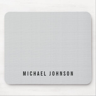 Personalisiertes klassisches Kunstleinen in Silber Mousepad