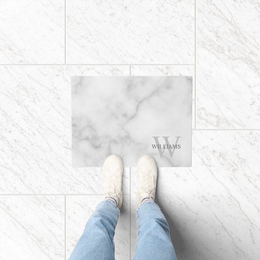 Personalisiertes klassisches Monogramm und Name Fußmatte (Indoor)