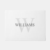 Personalisiertes klassisches Monogramm und Name Fußmatte (Vorderseite)