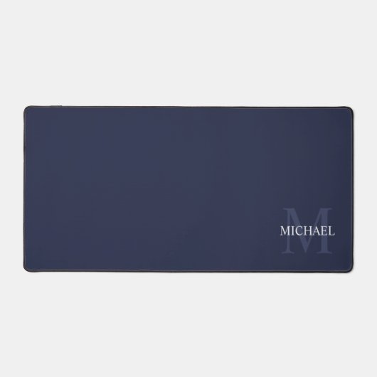 Personalisiertes klassisches Monogramm und Name Schreibtischunterlage (Vorderseite)