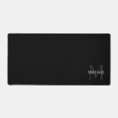 Personalisiertes klassisches Monogramm und Name Schreibtischunterlage (Vorderseite)