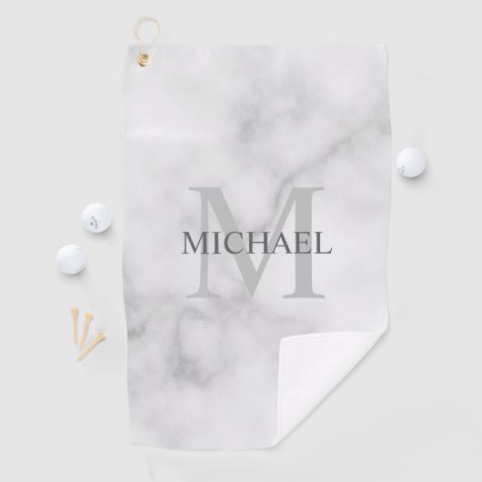 Personalisiertes klassisches Monogramm und Namensa Golfhandtuch (Insitu)