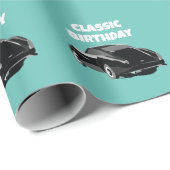 Personalisiertes klassisches Oldtimer-Auto Geschenkpapier (Rolleneckpunkt)