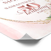 Personalisiertes Klassisches Roségold 50. Geburtst Poster (Ecke)